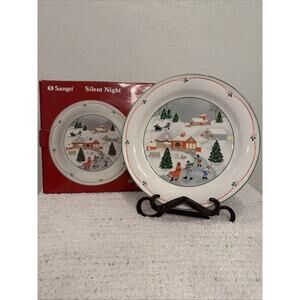 Sango SILENT NIGHT by Joan Luntz Chop Plate 12" Pattern 3900 Original box